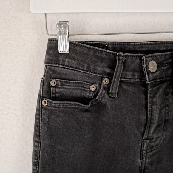 American Eagle Next Level Flex Black Denim Low‎ Rise Jeans 26/27 Tagged 26/28 - Picture 3 of 12